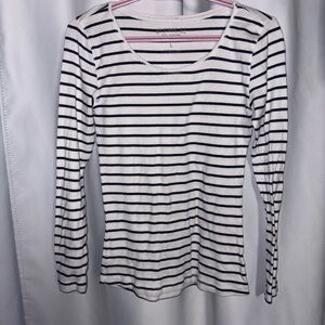 Classic Navy Striped Long Sleeve Tee